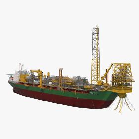 3D FPSO Floating Production Storage and Offloading Vessel